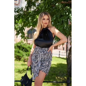 Top de satin cu decolteu american