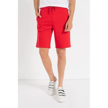 Pantaloni scurti cu snur si logo
