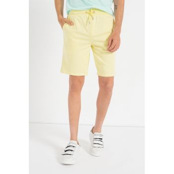 Pantaloni sport scurti din amestec de bumbac cu snur