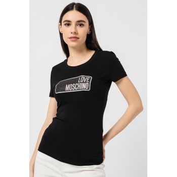 Tricou din amestec de bumbac cu imprimeu logo
