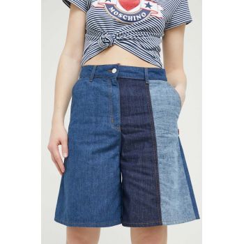 Love Moschino pantaloni scurti jeans femei, modelator, high waist