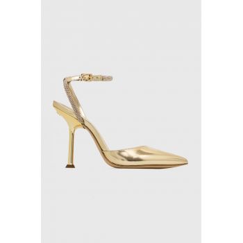 MICHAEL Michael Kors stilettos de piele Imani culoarea auriu, 40S3IMHP1L