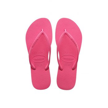 Havaianas slapi SLIM femei, culoarea roz, cu toc plat, 4000030.1766 ieftini