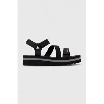 Napapijri sandale Dahlia femei, culoarea negru, cu platforma, NP0A4HKV.041
