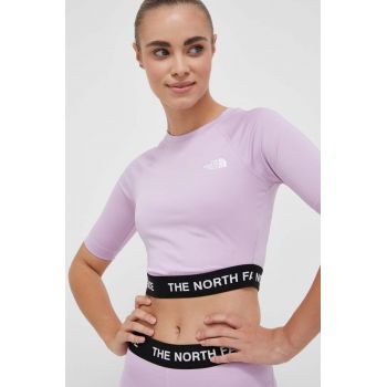 The North Face tricou de antrenament culoarea violet
