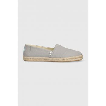 Toms espadrile Alpargata Rope culoarea gri, 10019690 de firma originale