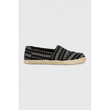 Toms espadrile Alpargata Rope culoarea negru, 10019676 ieftine