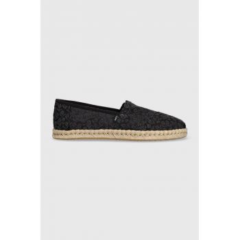 Toms espadrile Alpargata Rope culoarea negru, 10019818 de firma originale