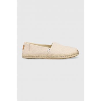 Toms espadrile Alpargata Rope culoarea roz, 10019903 ieftine