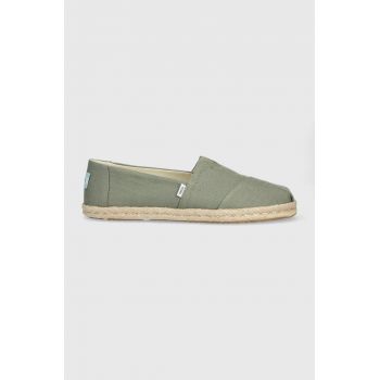 Toms espadrile Alpargata Rope culoarea verde, 10019811