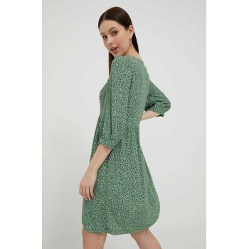 United Colors of Benetton rochie culoarea verde, mini, evazati