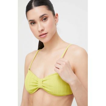 Abercrombie & Fitch sutien de baie culoarea verde, cupa usor rigidizata