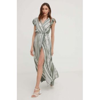 Answear Lab rochie culoarea verde, maxi, evazati