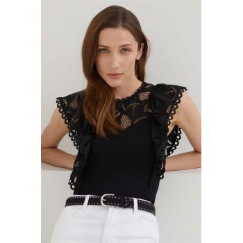 Answear Lab tricou femei, culoarea negru