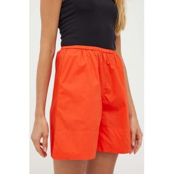 By Malene Birger pantaloni scurti femei, culoarea rosu, neted, high waist