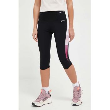 CMP leggins sport femei, culoarea negru, modelator