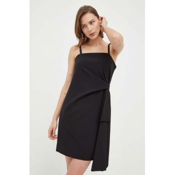 Marella rochie culoarea negru, mini, drept