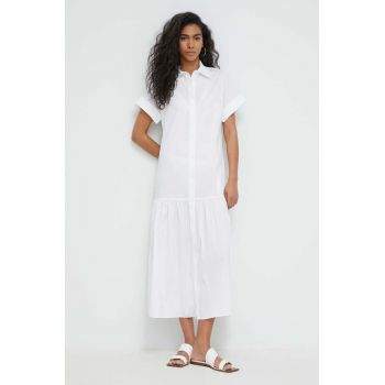 Max Mara Beachwear rochie de plaja culoarea alb
