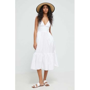 Max Mara Beachwear rochie de plaja culoarea alb