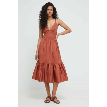 Max Mara Beachwear rochie de plaja culoarea maro