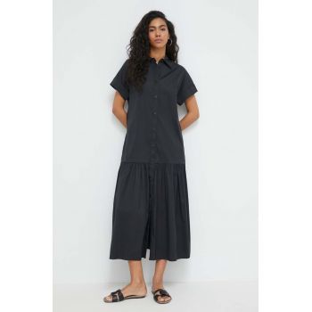 Max Mara Beachwear rochie de plaja culoarea negru