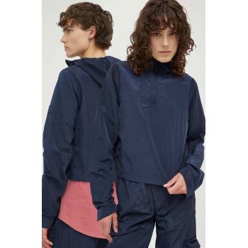 Rains geaca 18890 Pullover W culoarea albastru marin, de tranzitie