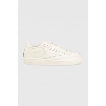 Reebok Classic sneakers din piele Club C 85 culoarea alb, GY9737 GY9737-CLK/CK/PNK