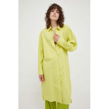 Samsoe Samsoe rochie culoarea verde, mini, oversize ieftina