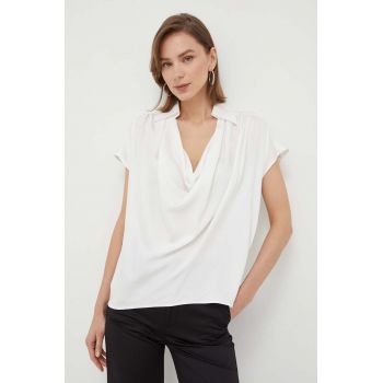 Trussardi bluza femei, culoarea alb, neted ieftina