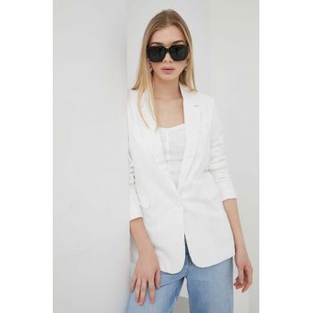 Abercrombie & Fitch sacou de in culoarea alb, un singur rand de nasturi, neted