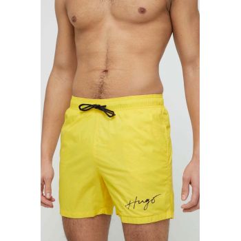 HUGO pantaloni scurti de baie culoarea galben