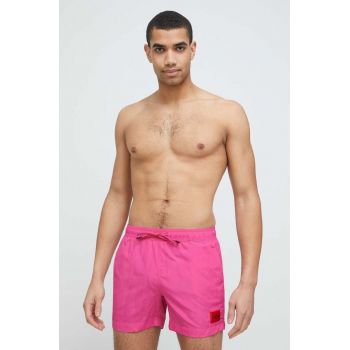 HUGO pantaloni scurti de baie culoarea roz