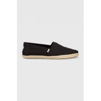 Toms espadrile Alpargata Rope culoarea negru, 10019894 de firma originale