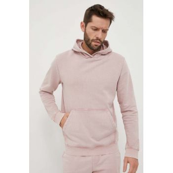 4F bluza barbati, culoarea roz, cu glugă, melanj