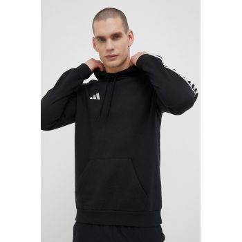 adidas Performance bluză trening Tiro 23 culoarea negru, cu glugă, cu imprimeu