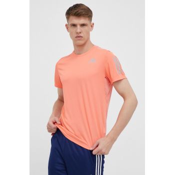 adidas Performance tricou de alergare Own The Run culoarea portocaliu, cu imprimeu ieftin