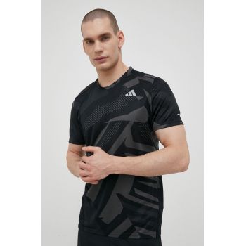 adidas Performance tricou de alergare Own the Run Seasonal culoarea negru, modelator