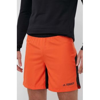 adidas TERREX pantaloni scurti sport barbati, culoarea portocaliu