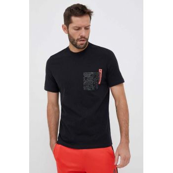 adidas tricou din bumbac culoarea negru, cu imprimeu