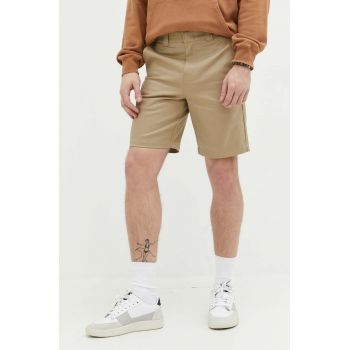 Dickies pantaloni scurti din bumbac culoarea bej