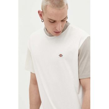 Dickies tricou din bumbac culoarea bej, cu imprimeu