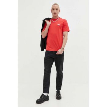 Dickies tricou din bumbac culoarea rosu, cu imprimeu de firma original