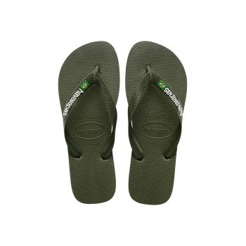 Havaianas slapi BRASIL LOGO culoarea verde, 4110850.3058