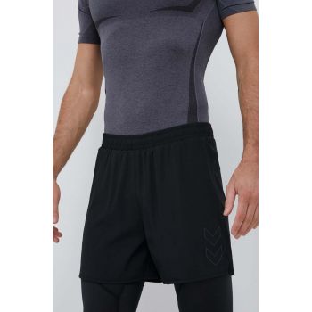 Hummel pantaloni scurți de antrenament Fast culoarea negru ieftini