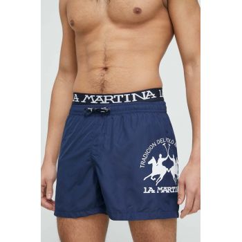 La Martina pantaloni scurti de baie culoarea albastru marin