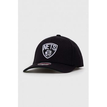 Mitchell&Ness șapcă din amestec de lână Brooklyn Nets culoarea negru, cu imprimeu