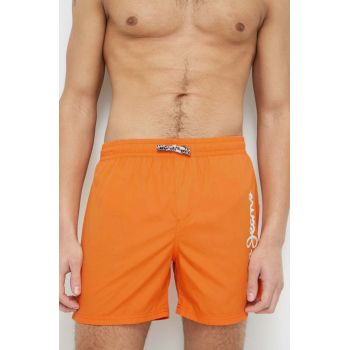 Pepe Jeans pantaloni scurti de baie Finnick culoarea portocaliu ieftin