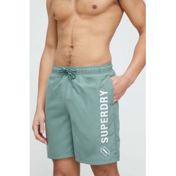 Superdry pantaloni scurti de baie culoarea verde ieftin
