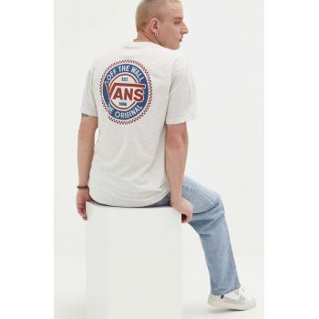 Vans tricou barbati, culoarea gri, cu imprimeu