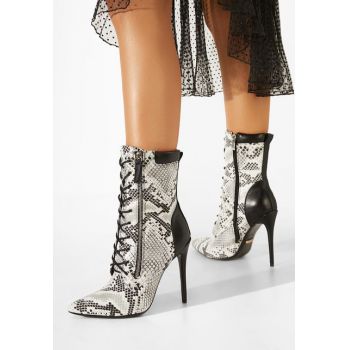 Botine elegante gri Vittoria ieftine